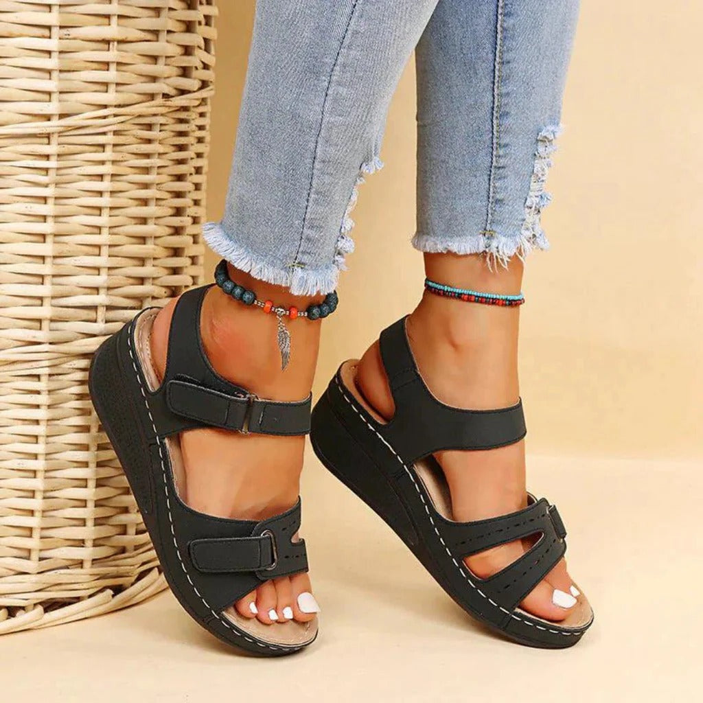 Women's Arch Support Sandals – Cushioned Footbed, Adjustable Straps, All-Day Comfort for Walking, Travel & Everyday Wear | Thomler