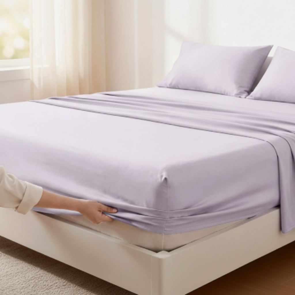 Temperature-Regulating Bamboo Viscose Sheet Set with Stay-Put Deep Pockets – Full, Queen & King Available | Thomler