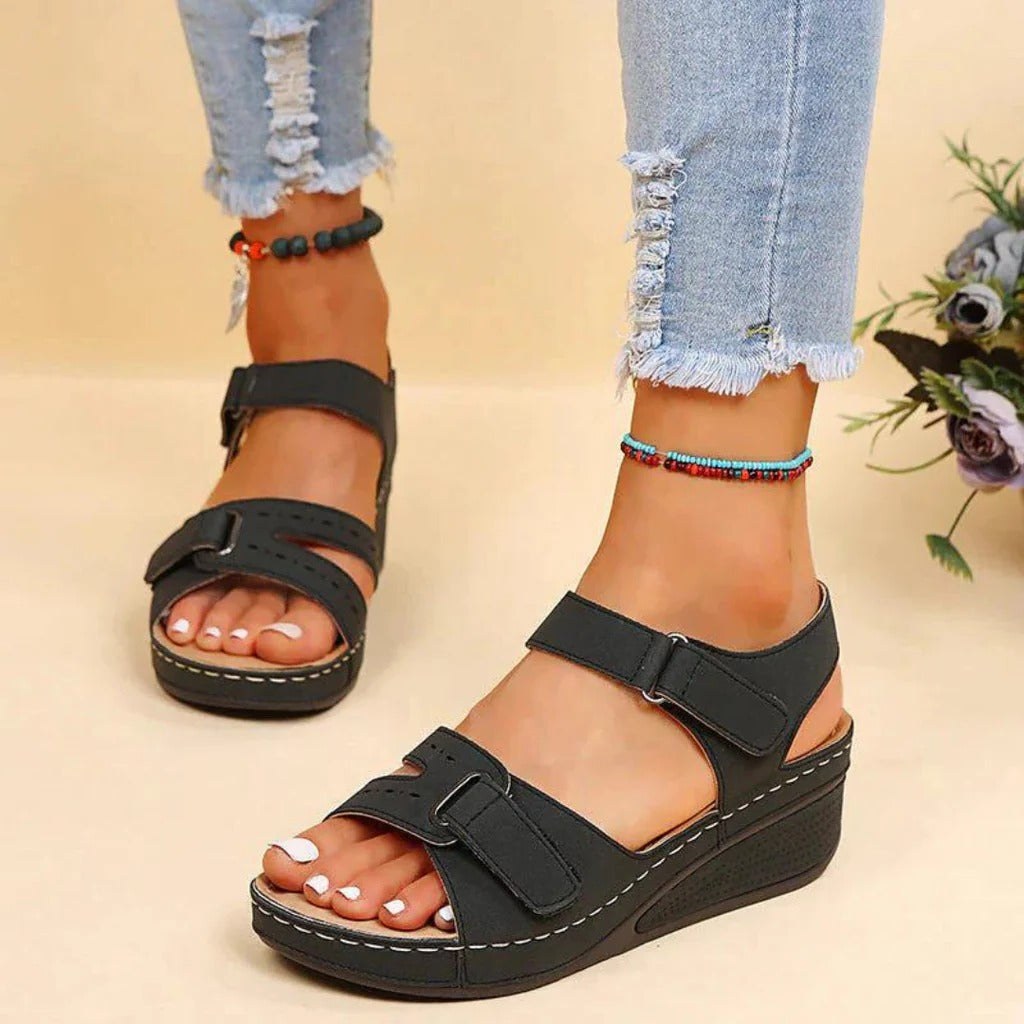 Women's Arch Support Sandals – Cushioned Footbed, Adjustable Straps, All-Day Comfort for Walking, Travel & Everyday Wear | Thomler