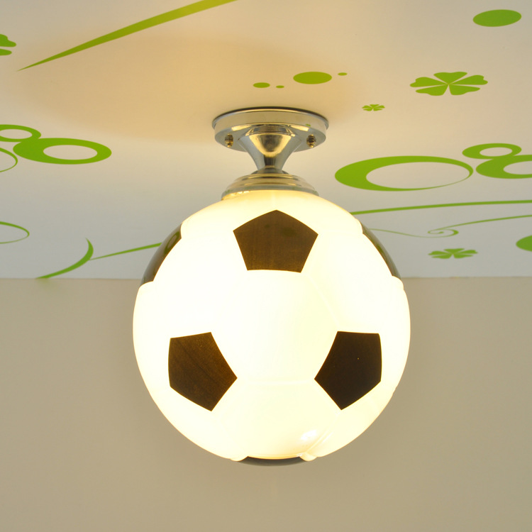 Ceiling Light Glass 30.0 cm Sports Design Children's Bedroom LED Lighting Dimmable Football Basketball Room Lamp | Thomler