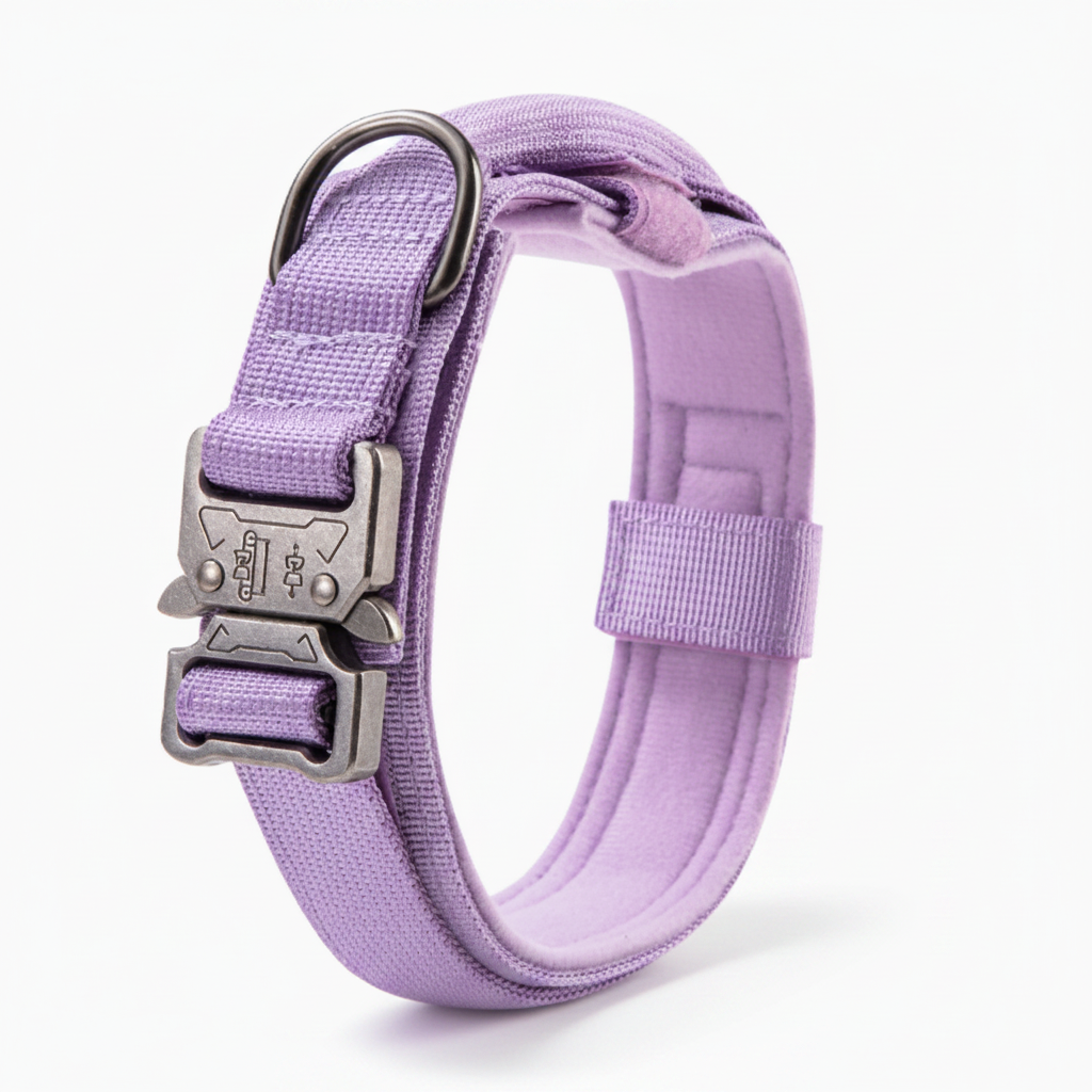 Padded Tactical Dog Collar with Handle – Adjustable Heavy-Duty Nylon for Training, Walks & Active Dogs | Thomler