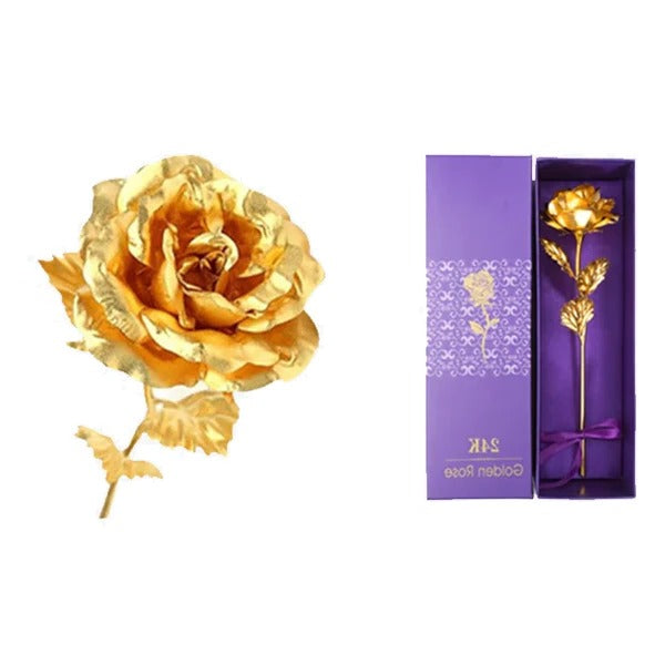 Gold-Plated Preserved Rose in Presentation Box – Timeless Keepsake for Anniversary, Mother's Day, Valentine's Day | Thomler