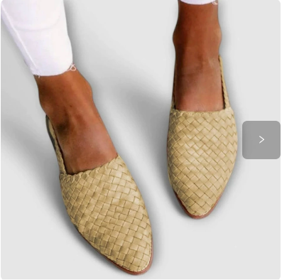 Handwoven Slingback Ballet Flats – Lightweight Cushioned Slip-On Mules for Women | Thomler