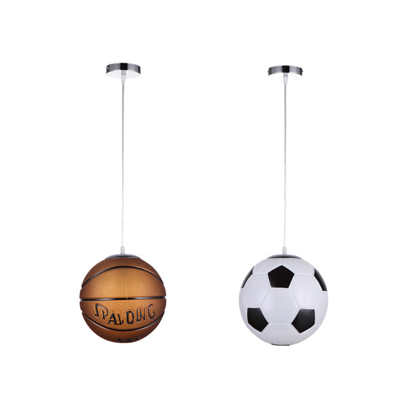Ceiling Light Glass 30.0 cm Sports Design Children's Bedroom LED Lighting Dimmable Football Basketball Room Lamp | Thomler