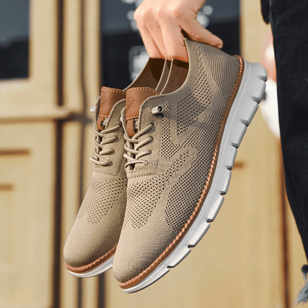 Men's Comfort Sneakers Lightweight Breathable Vegan Leather Everyday Shoes for Work Casual Office Walking | Thomler