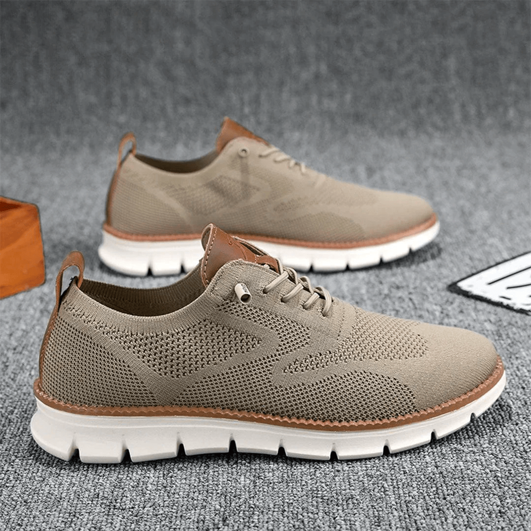 Men's Comfort Sneakers Lightweight Breathable Vegan Leather Everyday Shoes for Work Casual Office Walking | Thomler