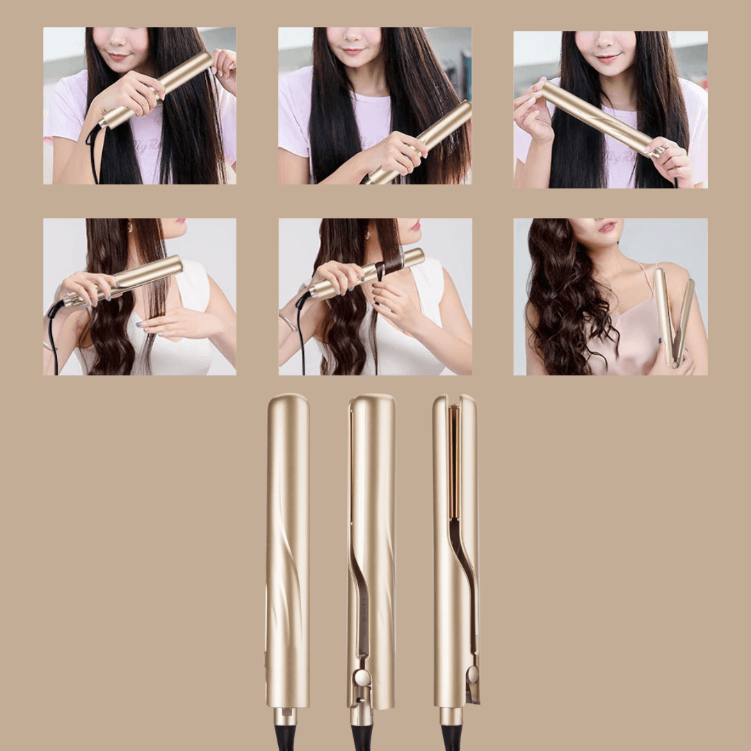 Dual-Function Hot Styling Iron for Curls & Straightening – Quick Heat Tech for Smooth Finish | Thomler