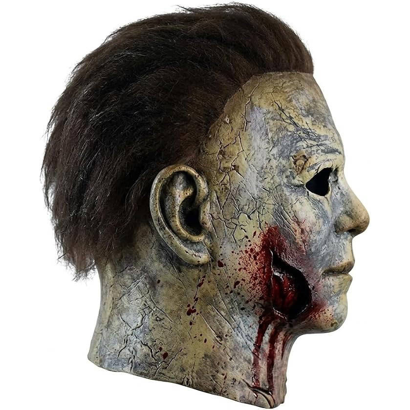 Full-Head Horror Movie Costume Mask with Synthetic Hair for Adults | Thomler