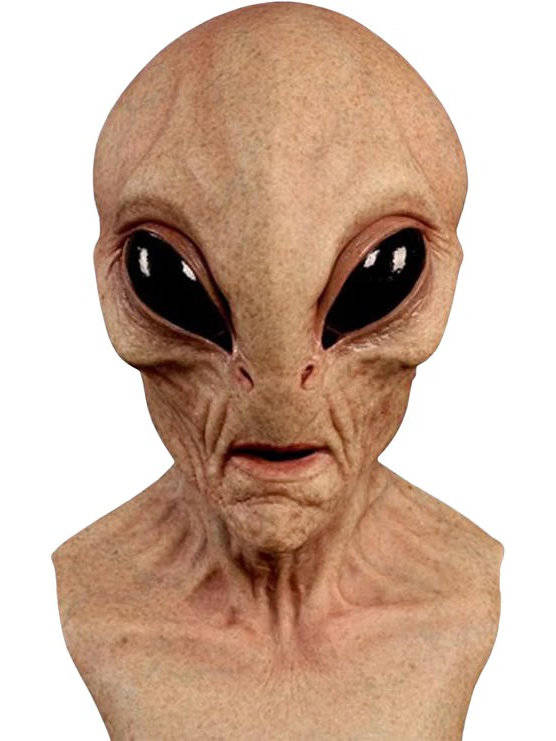 Full-Head Latex Extraterrestrial Mask for Halloween Costume Parties Adults One Size Breathable Design | Thomler
