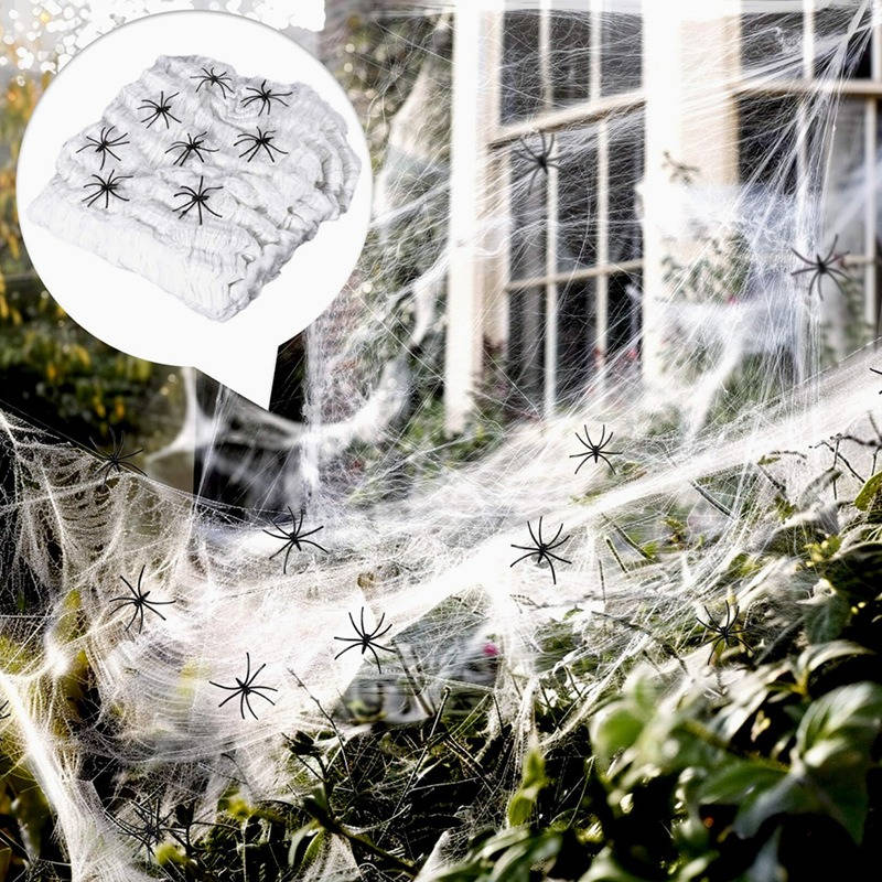 Oversized Poseable Arachnid Props Set – 63-Inch Dark Decorations for Yard & Indoor Haunted Displays | Thomler