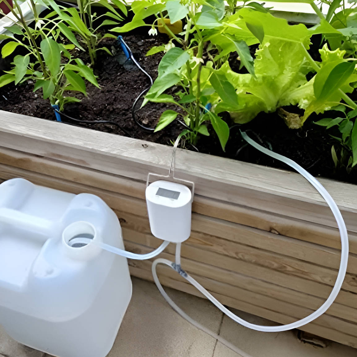 Rechargeable Plant Irrigation Timer with LCD Display for Indoor Gardens, Patios & Balconies – Multi-Pot Drip System with Programmable | Thomler