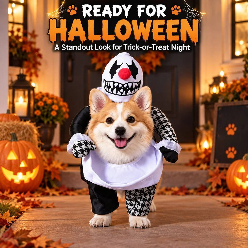 Pet Costume with Padded Fake Arms – 3D Walking Illusion for Dogs & Cats – Halloween Party Outfit | Thomler