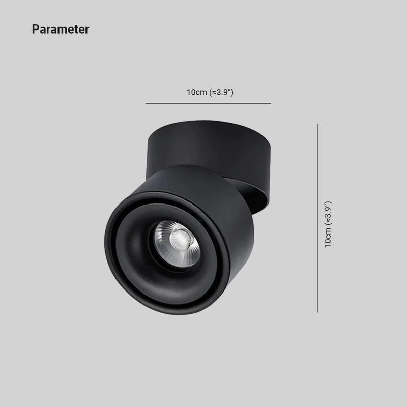 Modern Recessed LED Spotlight – Compact Round Surface Mount Ceiling Fixture for Hallways & Offices | Thomler