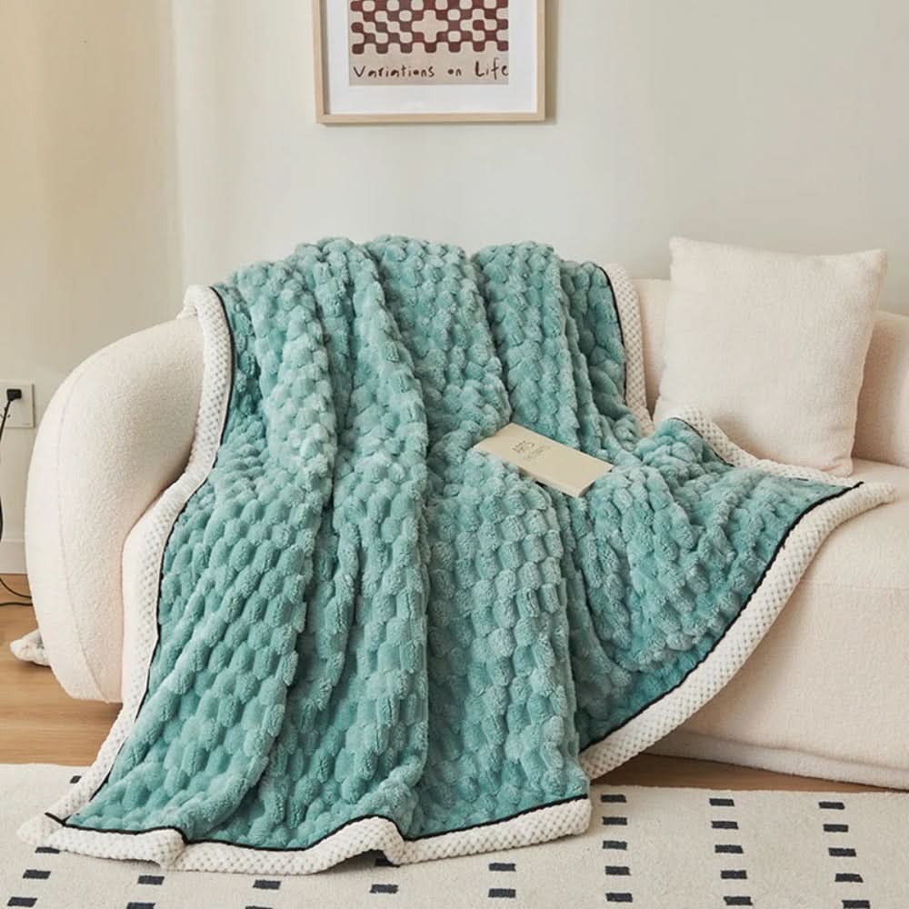 Plush Sherpa Fleece Throw Blanket – Ultra-Soft Textured Cuddle Layer for Couch, Bed & Travel | Thomler