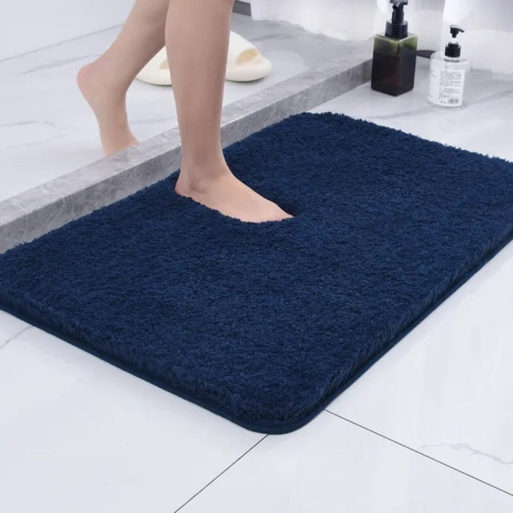 Plush Microfiber Bath Mat with Non-Slip Rubber Backing for Bathroom Shower – Ultra Absorbent Shag Rug for Wet Floors | Thomler