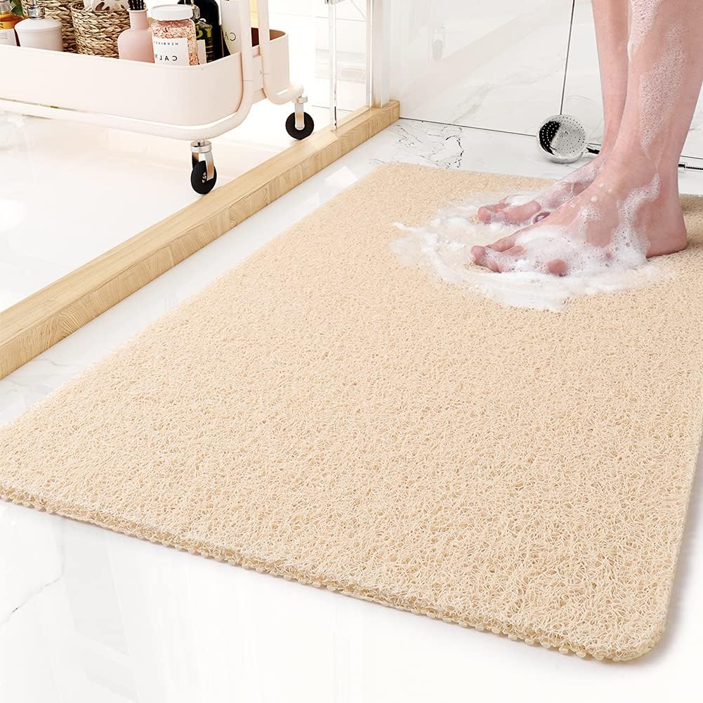 Non-Slip Bathroom Shower Mat with Quick-Dry Microban Fabric Soft Cushioned Anti-Slip Grip Surface Mold Resistant Bath Floor Mat for | Thomler