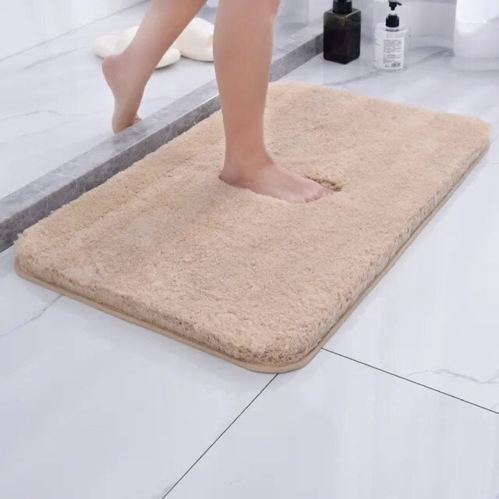 Plush Microfiber Bath Mat with Non-Slip Rubber Backing for Bathroom Shower – Ultra Absorbent Shag Rug for Wet Floors | Thomler