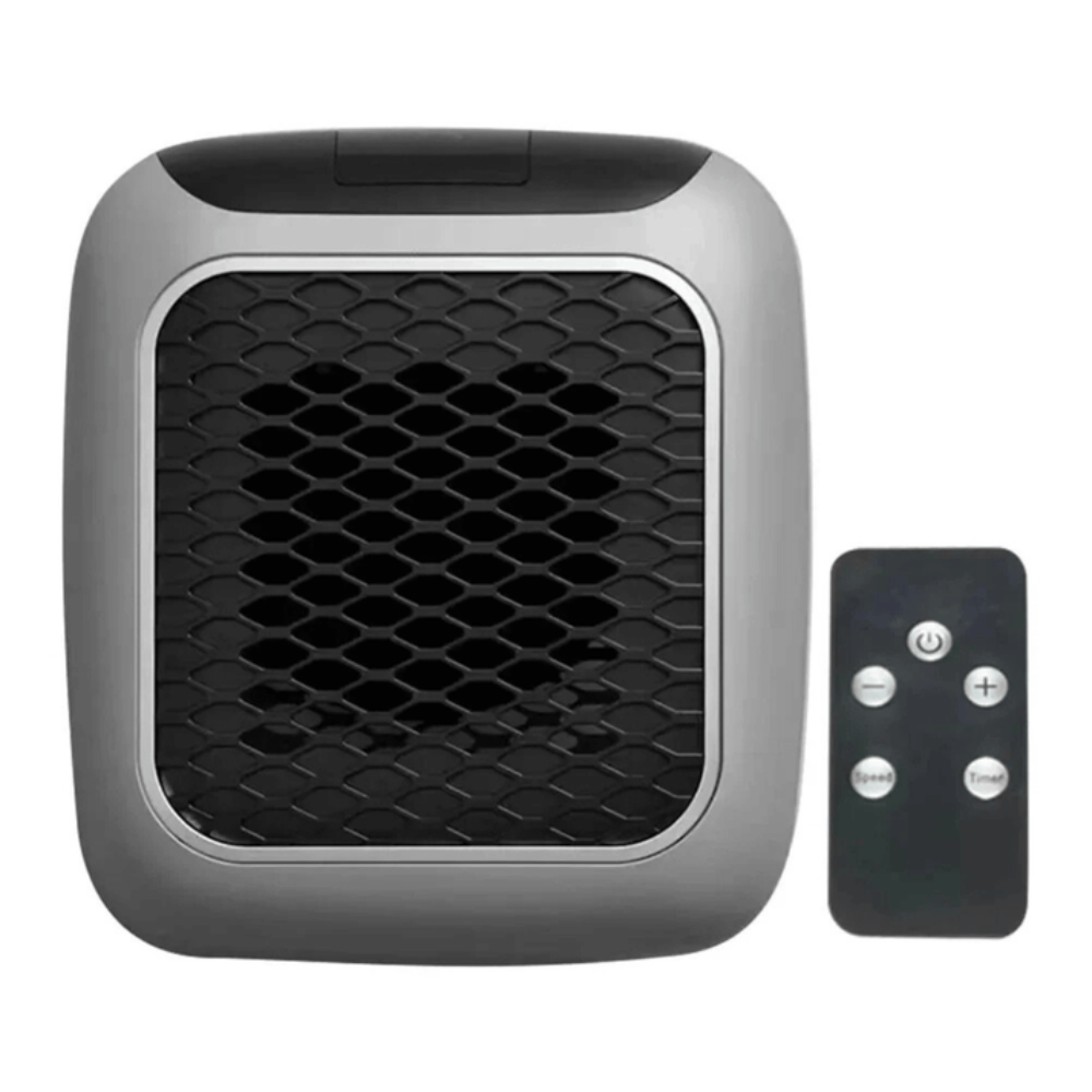 Compact Wall-Outlet Space Heater | Adjustable Temperature & Fan Speed | Overheat Protection for Bedroom, Office, Bathroom | 800W Plug-In | Thomler