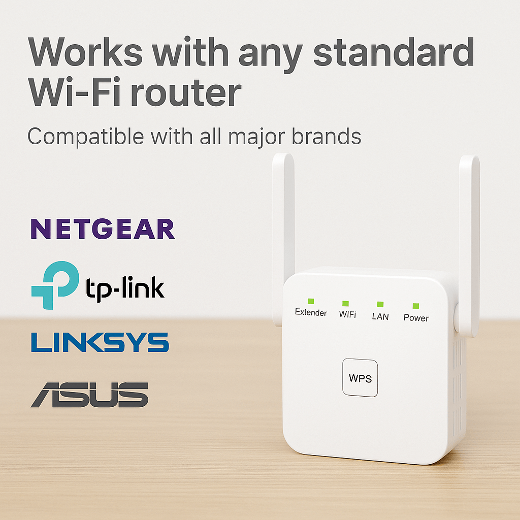 Dual-Band WiFi Signal Booster for Whole-Home Coverage – Extends Internet Range to Every Room & Yard | Thomler