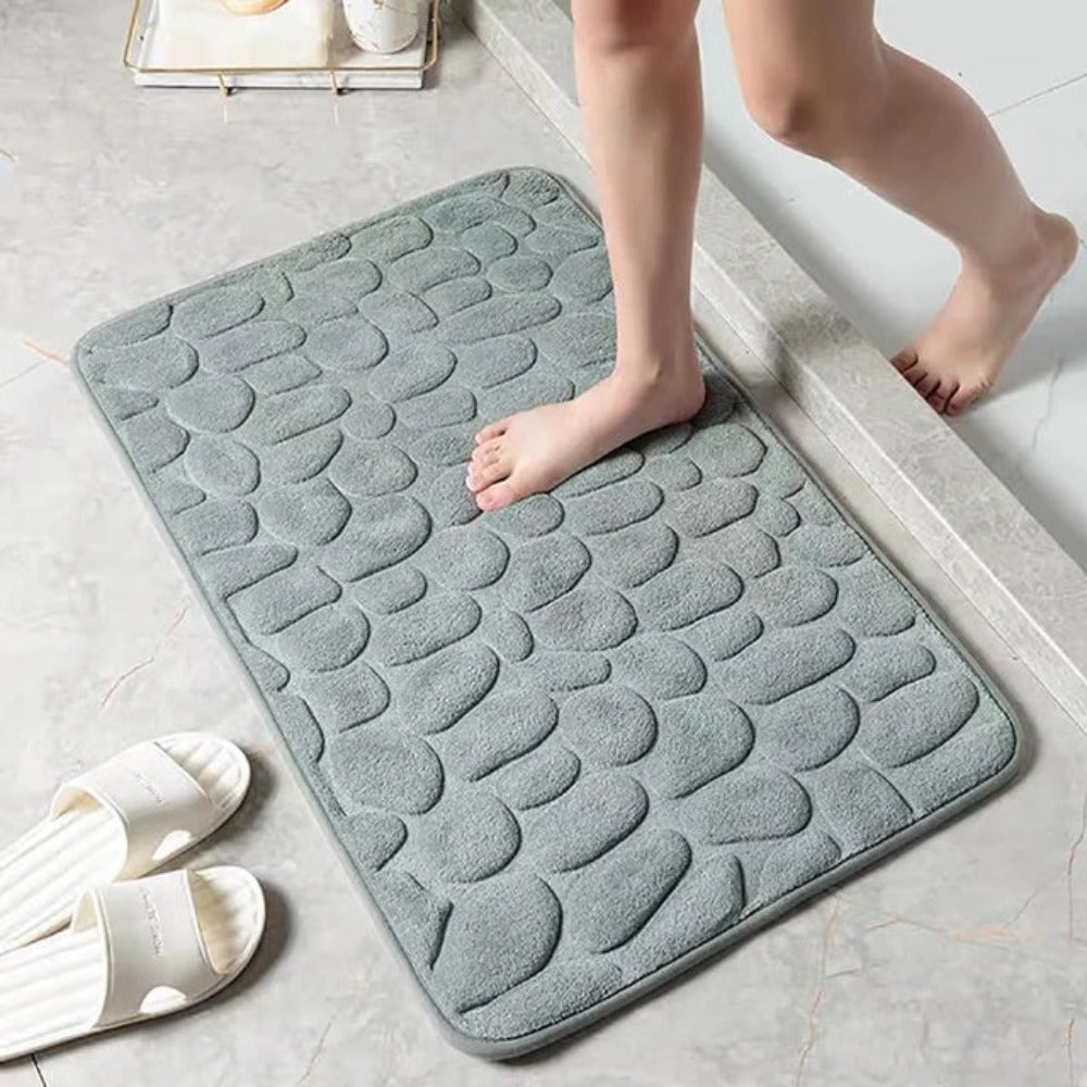 Bath Mat Microfiber Non-Slip 50.0 cm x 80.0 cm Cream Bathroom Floor Mat Soft Absorbent Quick-Drying Comfortable Home Use Kitchen Laundry | Thomler