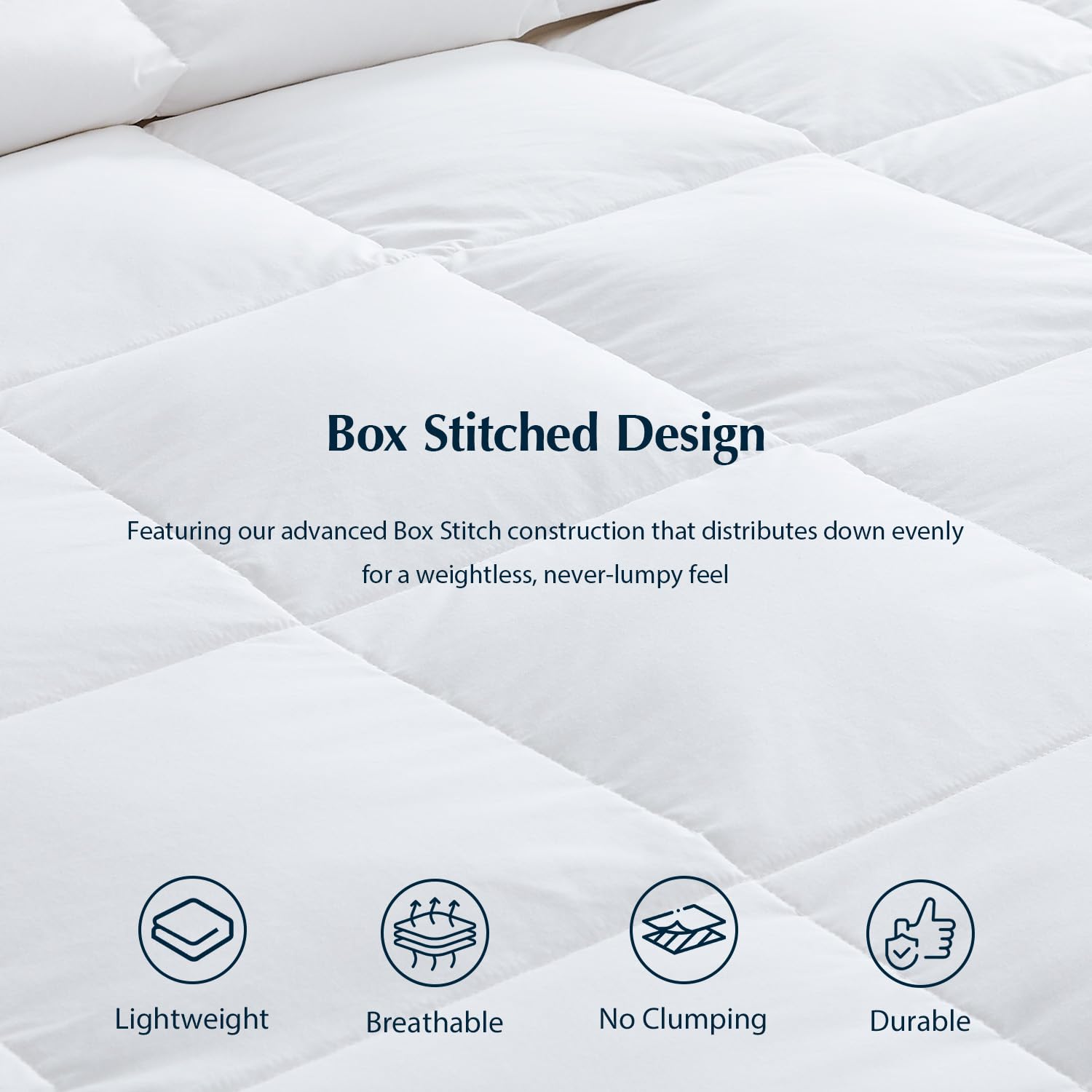 Down Comforter All Season Lightweight Breathable Quilt for Single Double Queen King Bed White Pink Gray 95% Goose Filled Year Round | Thomler