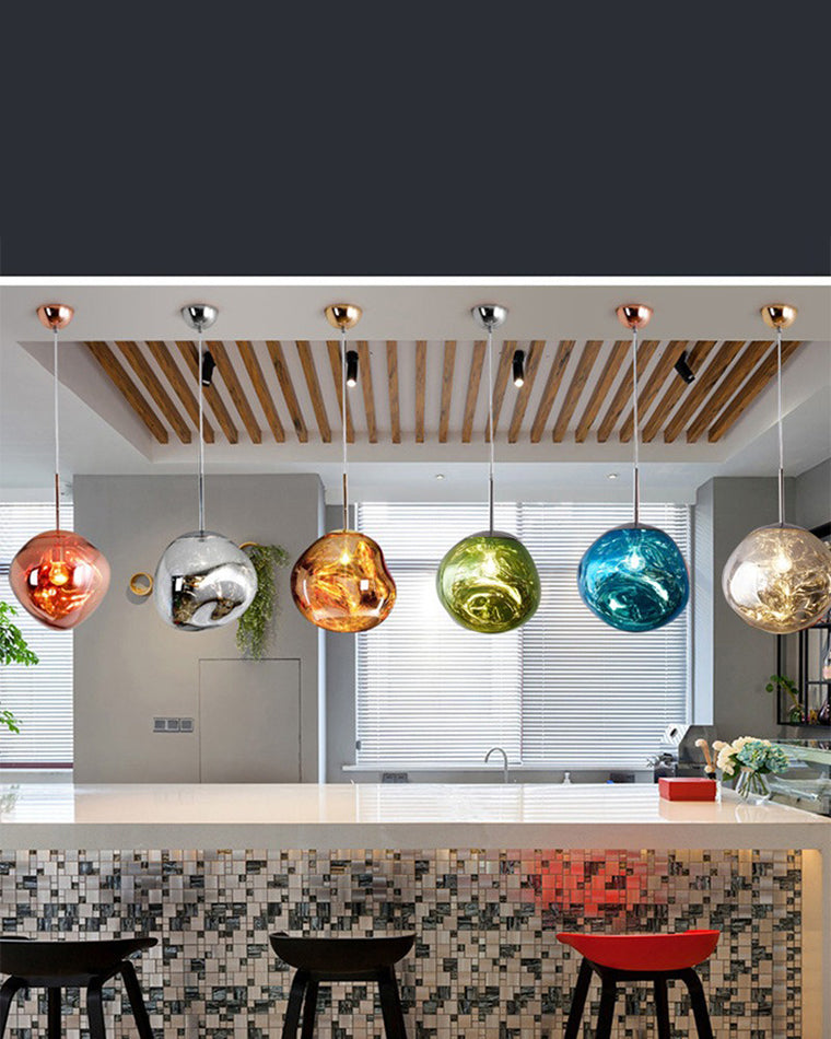 Pendant Light Acrylic Melt Design E27 15.0 cm Warm White Dining Room Kitchen Island Hanging Ceiling Lamp | Thomler