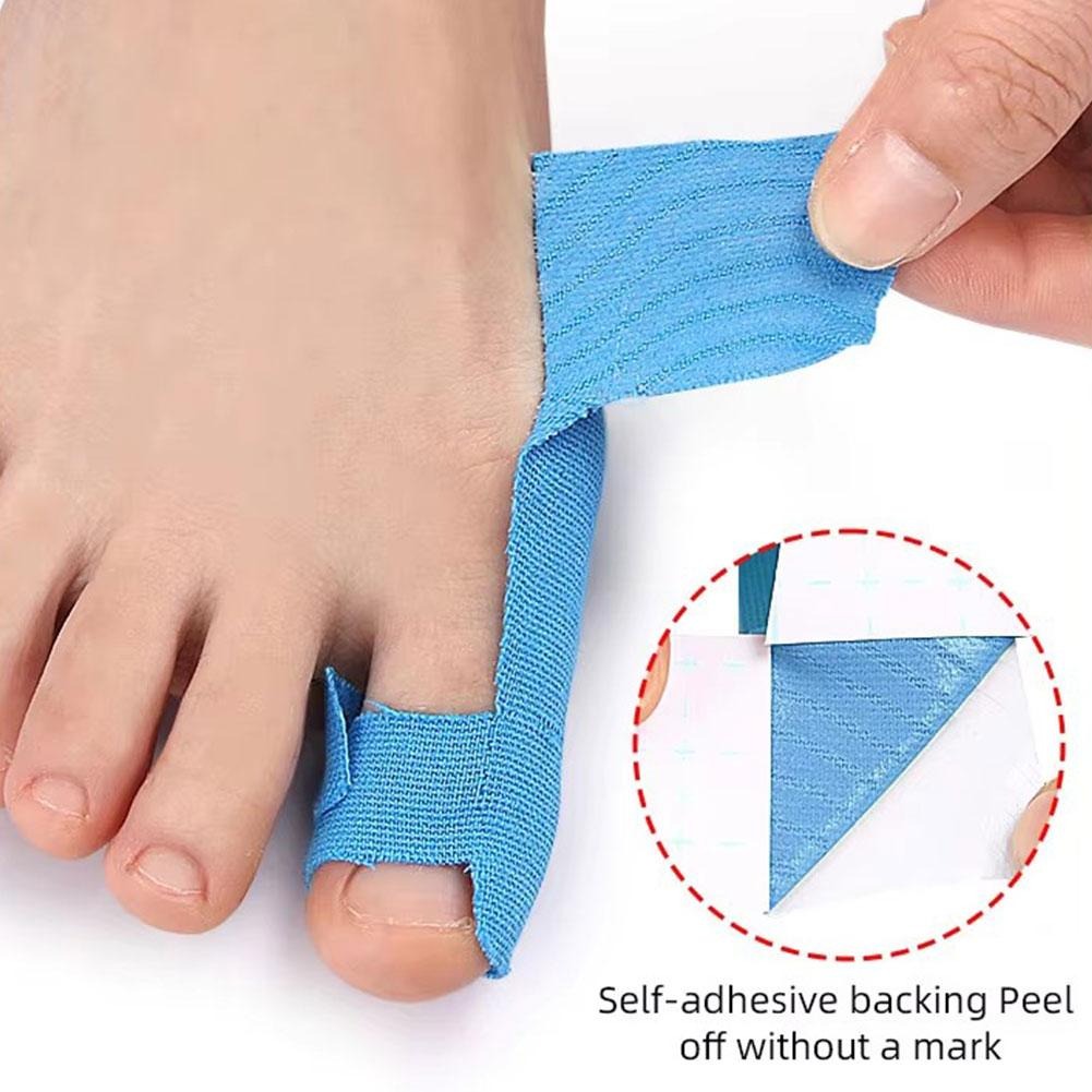 Cotton Toe Alignment Strips for Bunion Relief – 80-Count Precut Tape Set for Daily Big Toe Support & Comfort in Shoes | Thomler