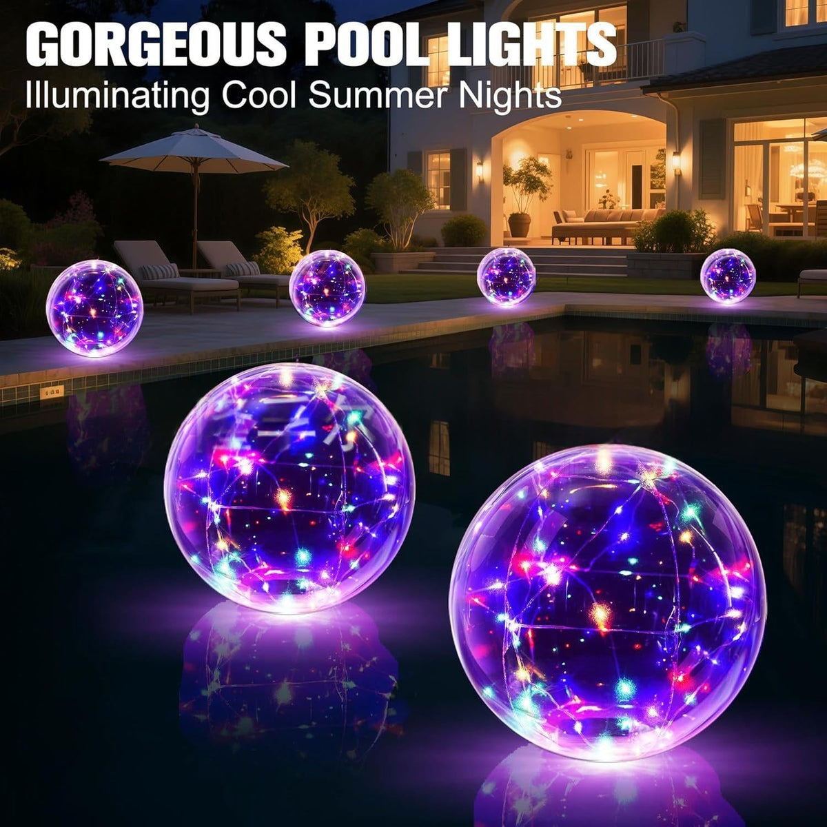 Solar Floating Pool Light – Color-Changing Waterproof Orb for Pools, Patios & Gardens | Thomler