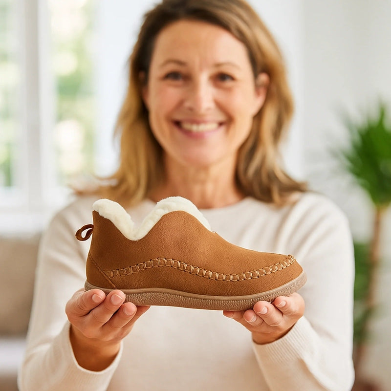 Cushioned Indoor Footwear with Contoured Footbed for Cold Weather Relief – Cozy House Shoes with Grip Soles | Thomler