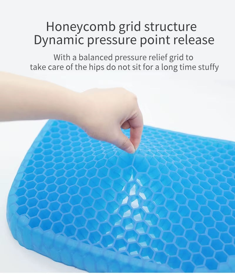 Orthopedic Gel Seat Cushion for Tailbone and Lower Back Relief – Pressure Reducing Support Pad for Office Chairs, Car Seats & Wheelchairs | Thomler