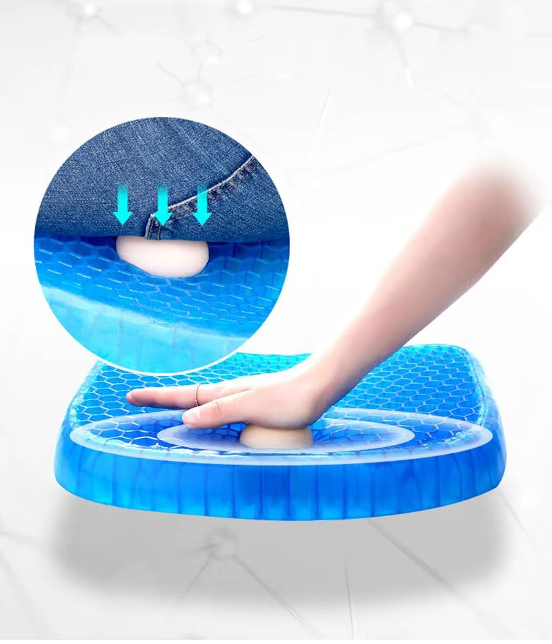 Orthopedic Gel Seat Cushion for Tailbone and Lower Back Relief – Pressure Reducing Support Pad for Office Chairs, Car Seats & Wheelchairs | Thomler