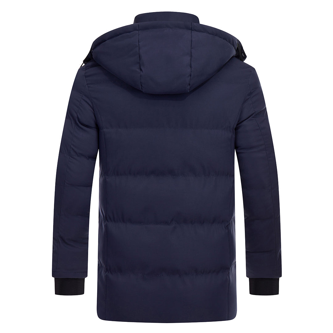 Waterproof Insulated Winter Parka Jacket with Detachable Hood for Men | Cold Weather Outdoor Coat with Padded Lining | Thomler
