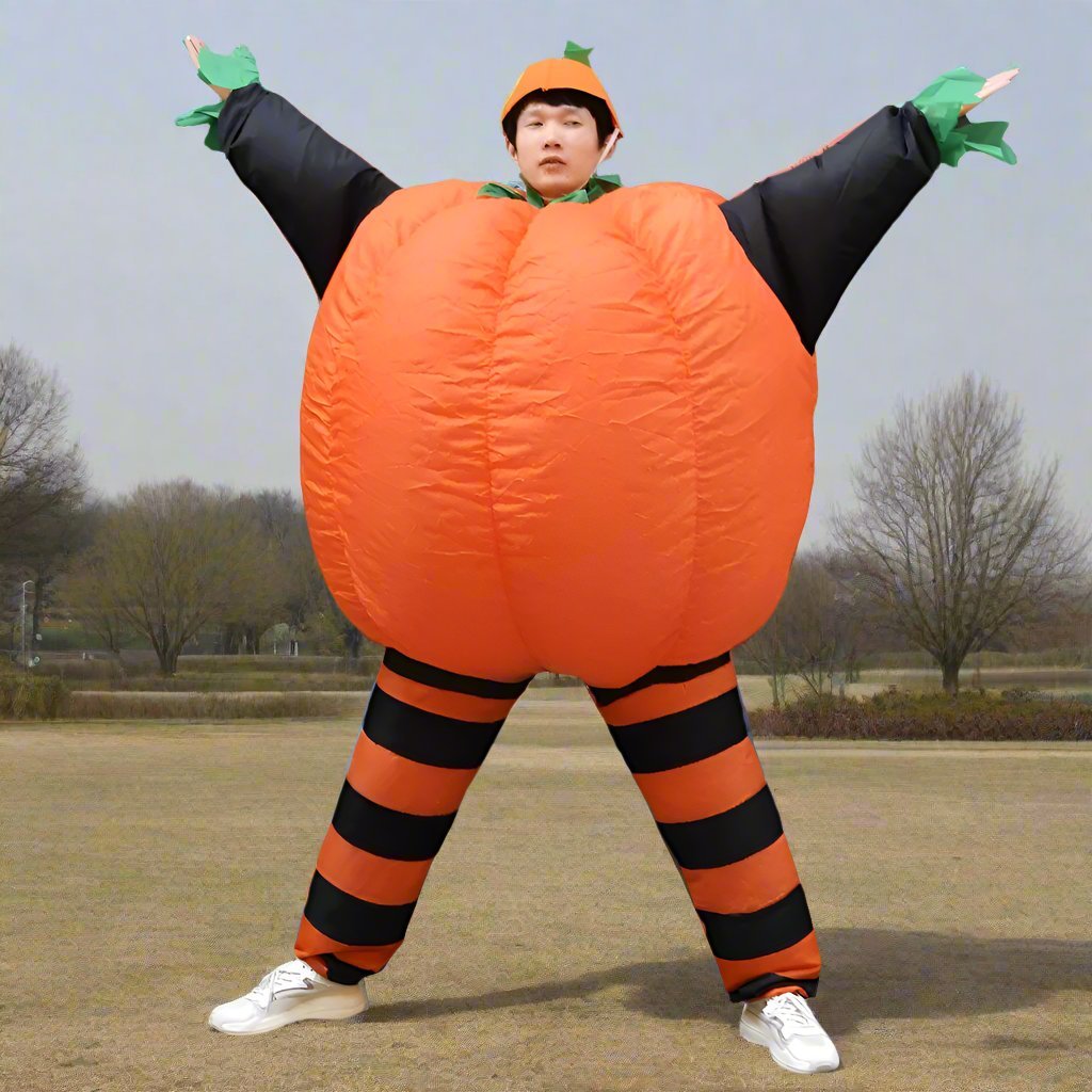 Adult-Size Blow-Up Gourd Outfit – Rapid-Fill Costume for Halloween and Theme Parties | Thomler
