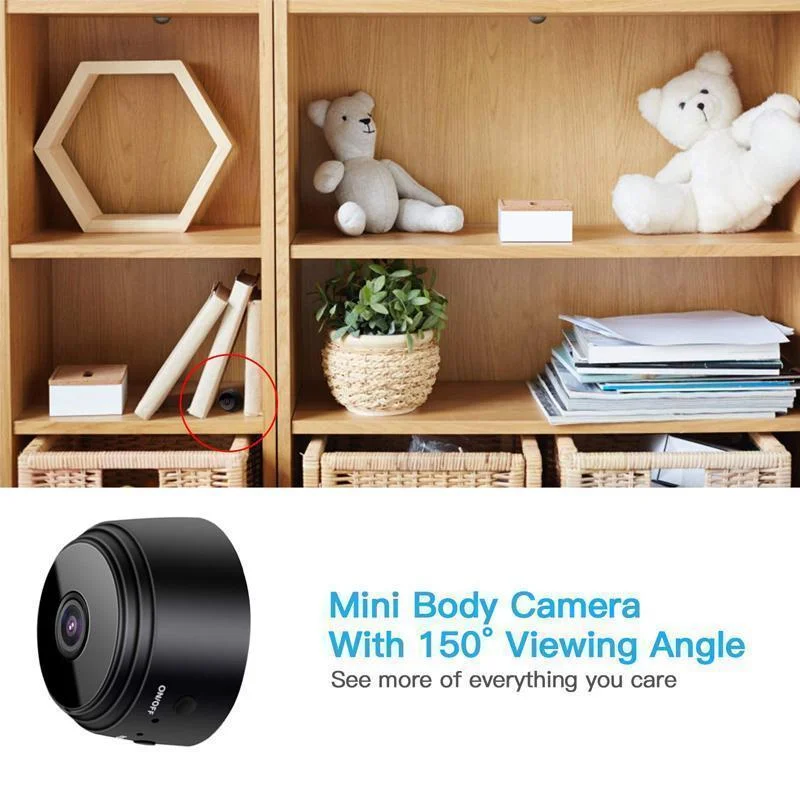 Compact Wireless Security Camera with HD Video, Night Vision & App Control for Indoor Home Monitoring | Thomler