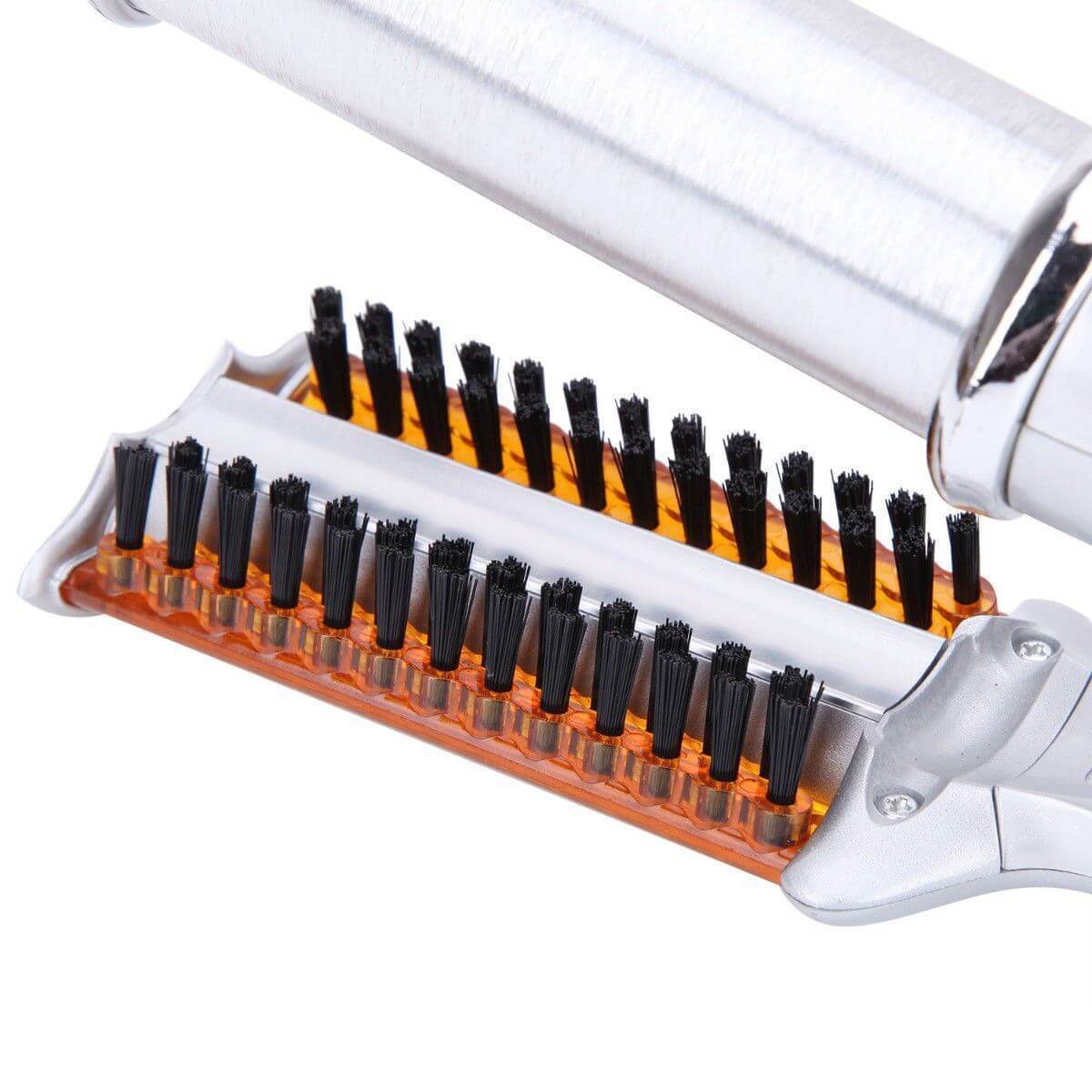 Dual-Action Rotating Hair Styling Tool – Curls & Straightens Wet or Dry Hair with Ceramic Barrel & Ionic Bristles for Salon Blowouts at Home | Thomler
