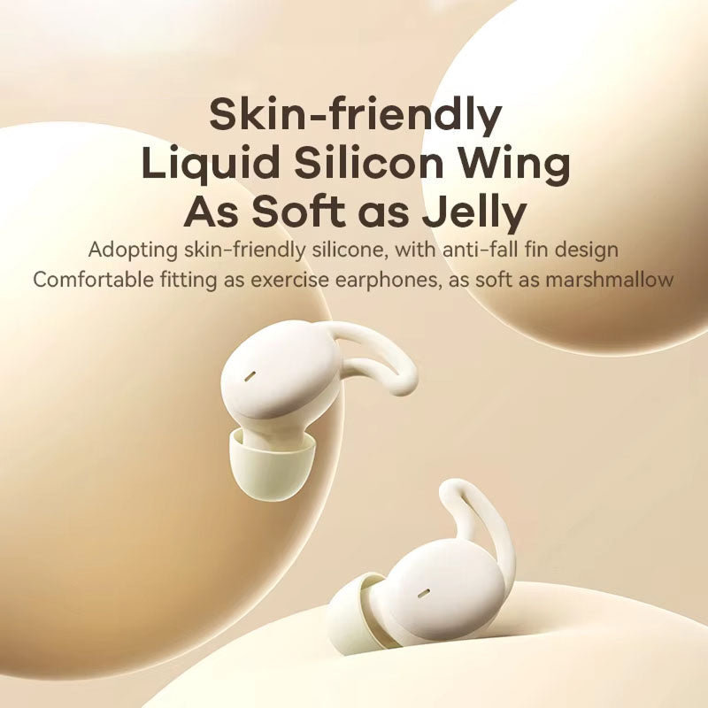 Sleep Earbuds with Passive Noise Isolation – Side Sleeper Comfort Design, 5-Hour Battery, Bluetooth 5.3, Touch Controls, Soft Silicone Fit | Thomler