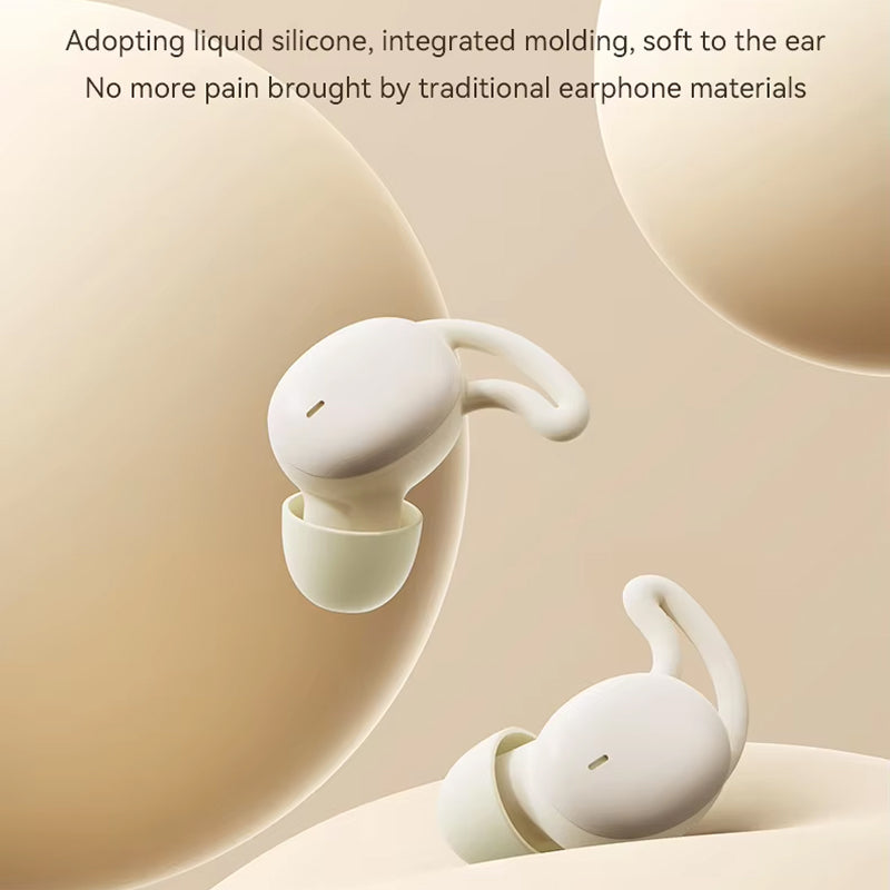 Sleep Earbuds with Passive Noise Isolation – Side Sleeper Comfort Design, 5-Hour Battery, Bluetooth 5.3, Touch Controls, Soft Silicone Fit | Thomler