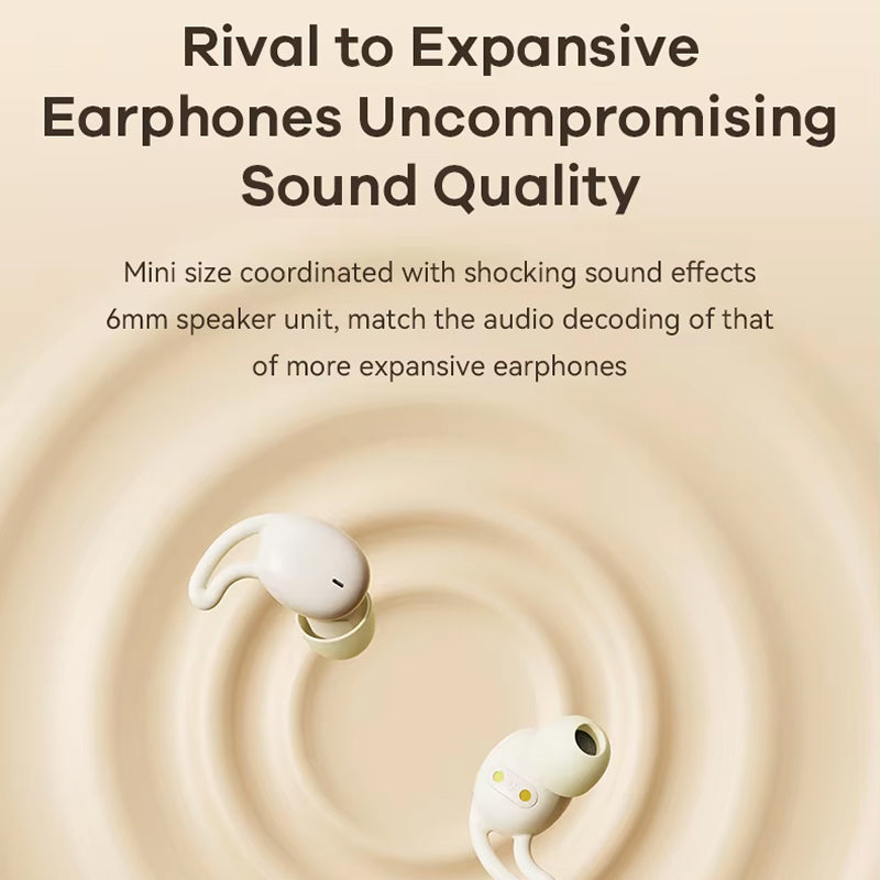 Sleep Earbuds with Passive Noise Isolation – Side Sleeper Comfort Design, 5-Hour Battery, Bluetooth 5.3, Touch Controls, Soft Silicone Fit | Thomler