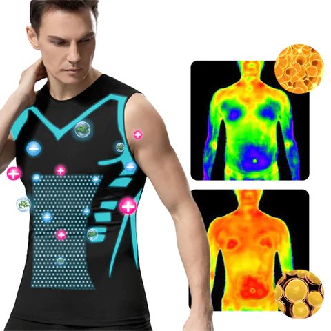 Men's Compression Undershirt with Posture Support & Core Shaping | Sleeveless Athletic Tank Top for Gym & Everyday Wear | Breathable | Thomler