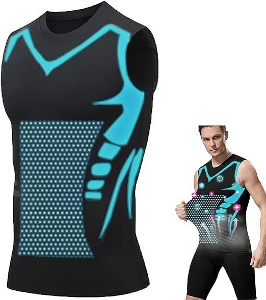 Men's Compression Undershirt with Posture Support & Core Shaping | Sleeveless Athletic Tank Top for Gym & Everyday Wear | Breathable | Thomler