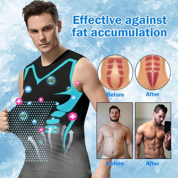 Men's Compression Undershirt with Posture Support & Core Shaping | Sleeveless Athletic Tank Top for Gym & Everyday Wear | Breathable | Thomler
