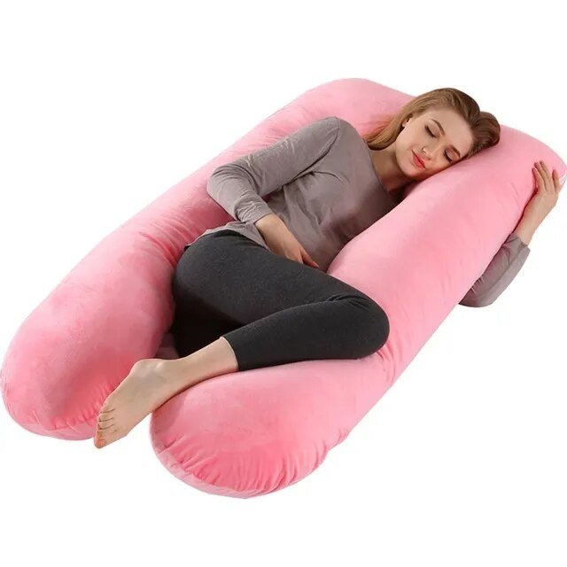 Full-Body Maternity Support Pillow – Ergonomic Relief for Neck, Back & Belly – Multi-Position Sleep Cushion with Washable Cover | Thomler