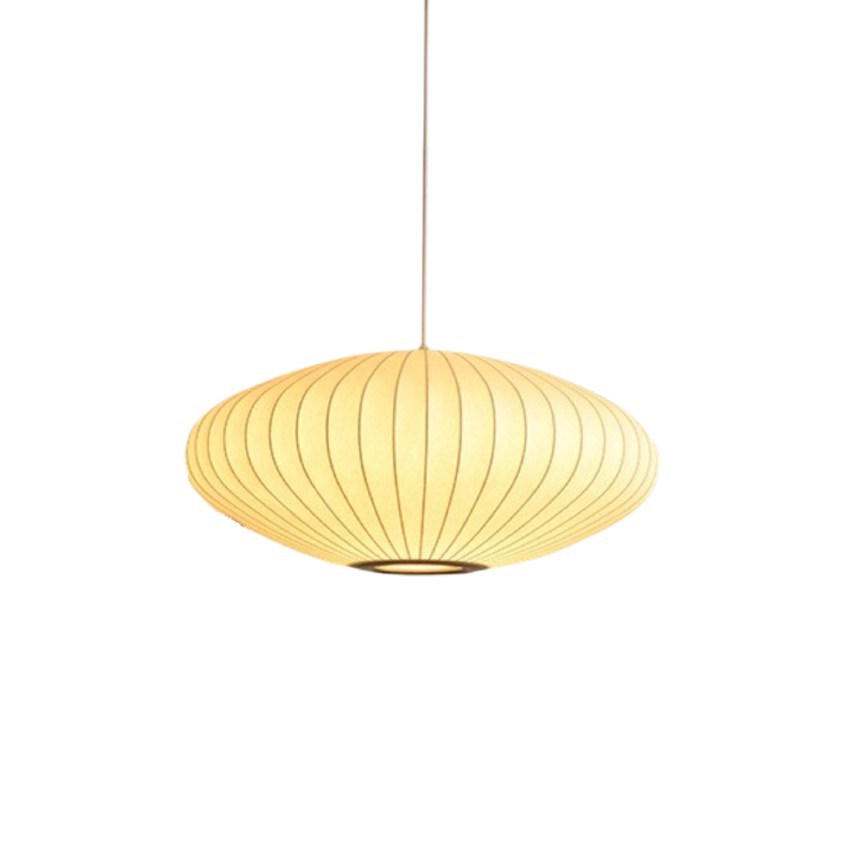 Sculptural Fabric Pendant Light with Soft LED Glow for Dining Room, Kitchen Island & Bar – Adjustable Height Modern Hanging Ceiling Fixture | Thomler