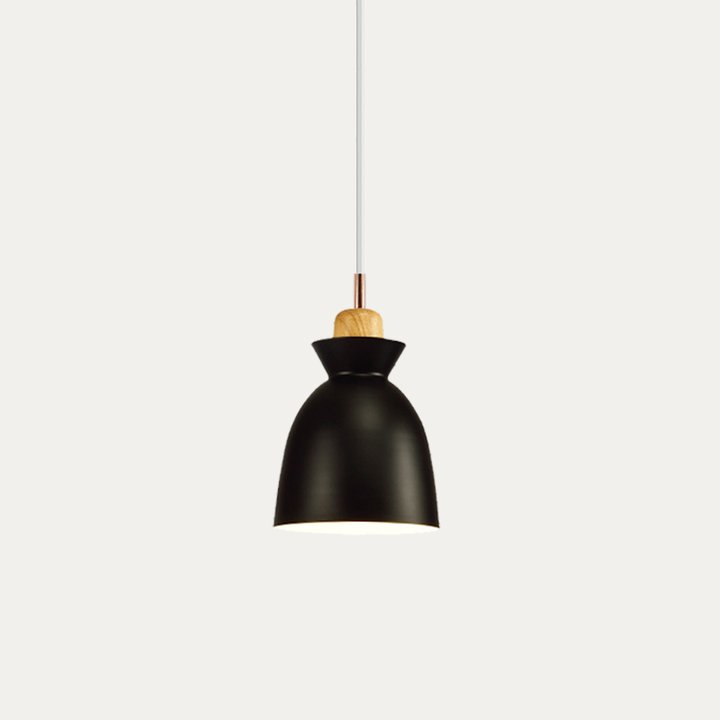 Pendant Light Wood 11 in E27 60W Scandinavian Style Living Room Bedroom Ceiling Lamp | Thomler