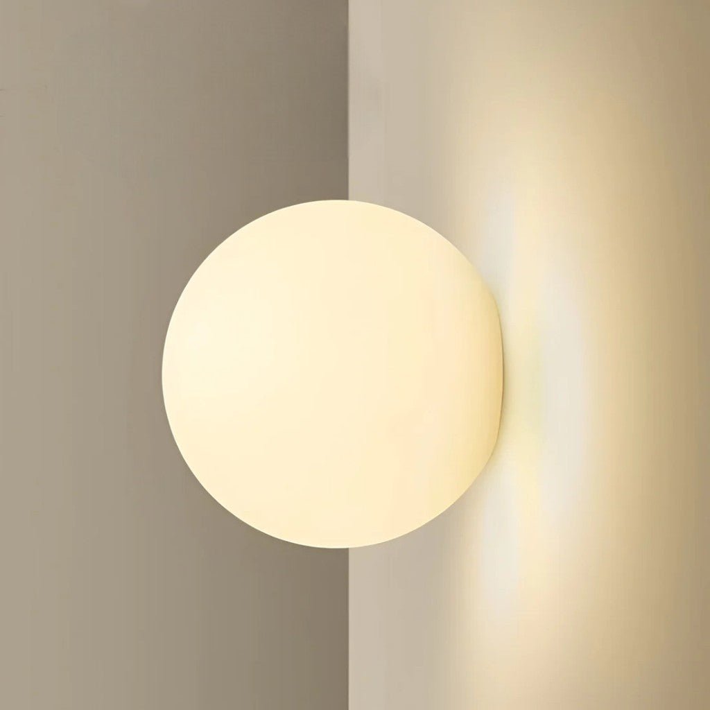 Floating Orb Wall Sconce with Frosted Glass Shade – Modern Minimalist Design for Bedroom, Bath & Hallway – Hidden Mount LED Light Fixture | Thomler