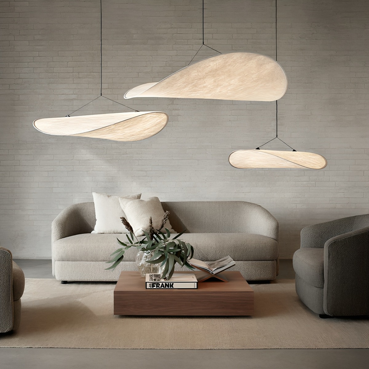 Cloud Silk Pendant Light, Japanese Minimalist Ceiling Fixture, Adjustable Hanging Lamp for Dining Room & Bedroom, Soft Ambient LED | Thomler