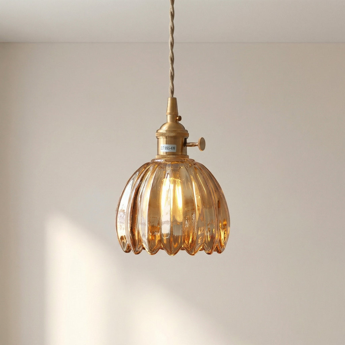 Glass Pendant Light Fixture with Adjustable Cord for Dining Room & Kitchen Island – Modern Minimalist E27 Socket Hanging Lamp | Thomler