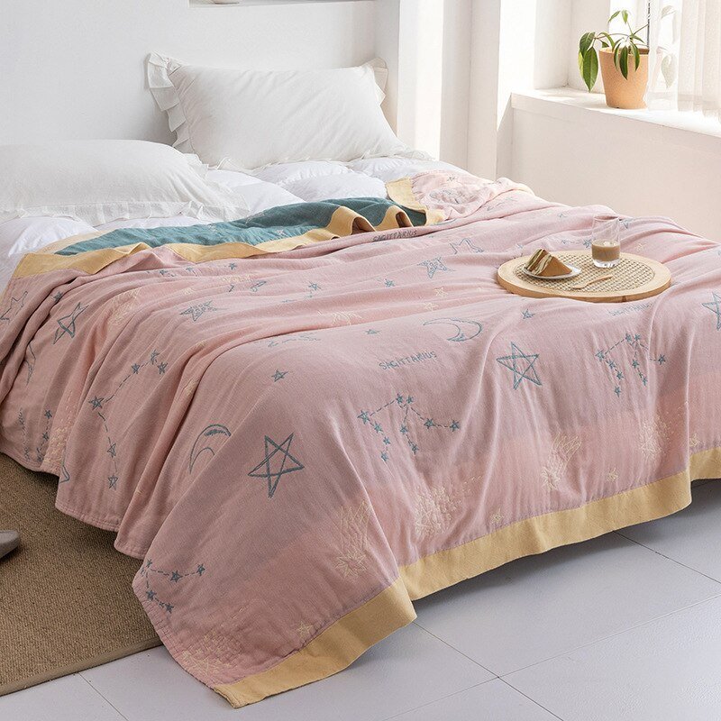 All-Season Cotton Throw Blanket – Japanese-Inspired Coverlet for Bed, Couch & Home Comfort | Thomler