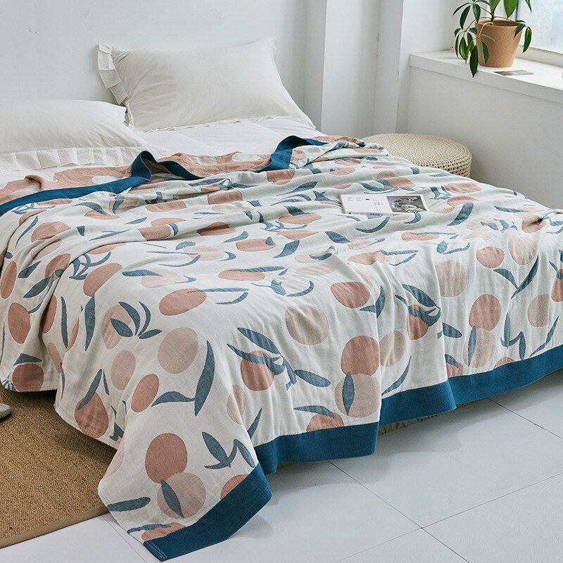 All-Season Cotton Throw Blanket – Japanese-Inspired Coverlet for Bed, Couch & Home Comfort | Thomler