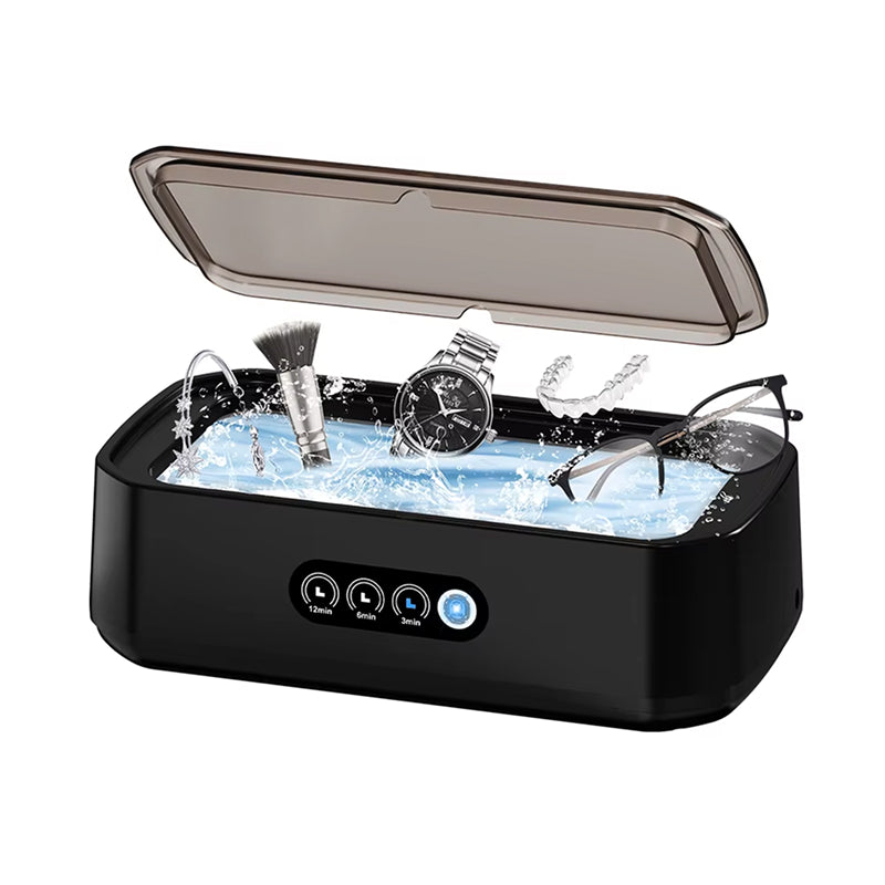 Ultrasonic Jewelry Cleaner 22oz Tank Sonic Vibration for Rings Glasses Watches Dentures 3 Timer Settings Quiet Operation Stainless Steel | Thomler